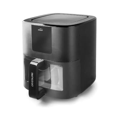 Lacor - 69515 - Freidora sin Aceite CrystalFry, Freidora de Aire, Ventana Transaparente, Panel Led, 8 Programas, Antiadherente, TotalCook Technology, Capacidad: 7 L