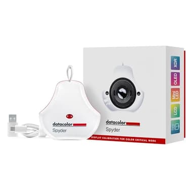Datacolor Spyder - Calibrador de Monitor para Diseñadores, Fotógrafos y Creadores, Muestra los Colores Reales, Funciona en Pantallas OLED y LED, Herramienta de Calibración del Color Fácil de Usar