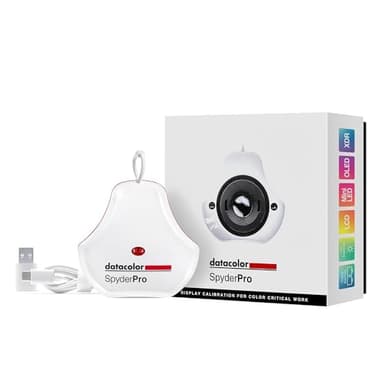 Datacolor SpyderPro - Calibración de Monitor Hasta 12000nits, Capacidad 3D LUT, Device Preview Plus, Credenciales de Contenido (C2PA) e Integración de Medidor de Luz