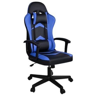 Silla Gaming Ergonómica Reclinable con Cojín Lumbar y Cervical | Respaldo Alto Acolchado | Altura ajustable | Ruedas Giratorias 360° y Reposabrazos | Ideal Ordenador, Oficina, Videojuego o Escritorio