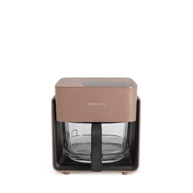 CREATE/AIR FRYER STUDIO CRYSTAL/Freidora sin aceite 4.2 L con vaporizador de agua moca/Capacidad 5-6 raciones, 6 programas, bandeja de cristal, control de tiempo y tempertura, 1300W