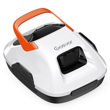 (Nuovo 2026) Gosvor Robot Limpiafondos Piscina Automático, con Filtración de 180μm, con 90 Minutos de Autonomía, Tiene Autoaparcamiento, para Piscinas de 80m² sobre el Suelo y Subterráneas Planas