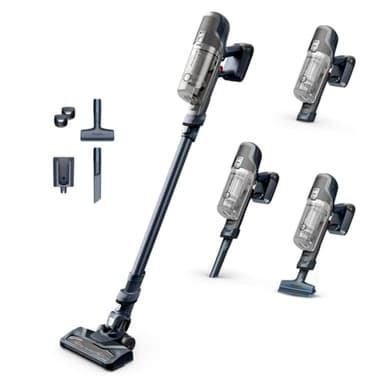 Rowenta XPert 6.60 - Aspiradora escoba versátil sin cable, con 3 funciones en 1 multiespacios, batería de litio, 2 velocidades, gatillo Boost, ligero y portatil, Gris oscuro, RH6836