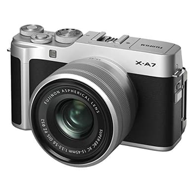 Fujifilm X-A7 Cámara digital sin espejo con lente XC15-45 mm F3.5-5.6 OIS PZ, color plateado