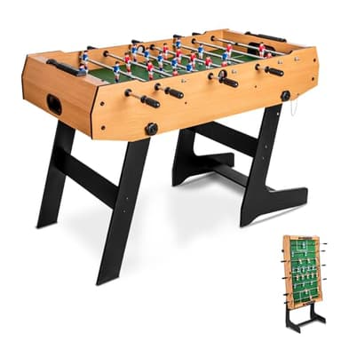 HLC Futbolín Plegable sobre Pedestal 121 * 61 * 81cm, Futbolín con Poste Retráctil, Juegos Recreativos de Interior para Niños, Familia