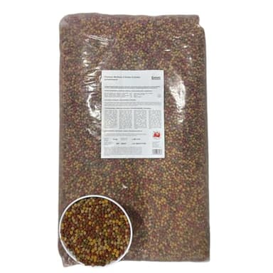 Koi Herdecke - Mezcla de 15 kg de alimento para peces Koi's | Pellets flotantes de 6 mm | Adecuado para peces ornamentales - Peces de colores - Orfe - Shubunkin | Paquete de 15 kilos - Pienso completo