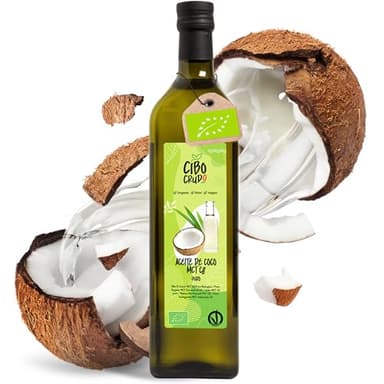 Aceite MCT C8 Orgánico Puro Prensado en Frío - 500 ml. Aceite de Coco MCT Comestible para Keto Paleo o para Uso en el Cuerpo y Cabellos. Aceite Vegano y Vegetariano. MCT Oil Organic.