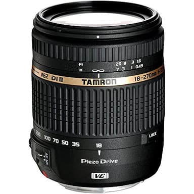 Tamron AF 18-270 mm f/3.5-6.3 Di II VC PZD - Objetivo para Canon (distancia focal 18-270mm, apertura f/3.5-40, zoom óptico 15x,estabilizador óptico, motor de enfoque, macro, diámetro: 62mm) negro