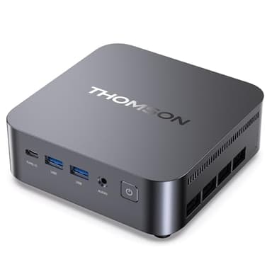 THOMSON K3 Mini PC con Ryzen 7 7730U (8N/16H, hasta 4.5 GHz), 16GB DDR4 512GB SSD, Mini Ordenador con WiFi 6, BT5.2, Triple Salida 4K, Montaje VESA, para Oficina, Diseño y Escuela