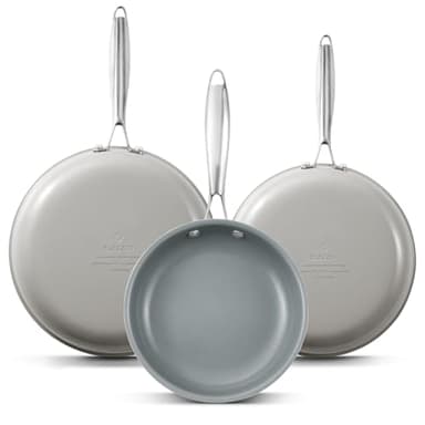 BLAZANT Juego de Sartenes de 20/24/28 cm, sartenes induccion, cerámica antiadherente, sin PFOA PTFE, para Todo Tipo de Cocinas, Aptas para Lavavajillas