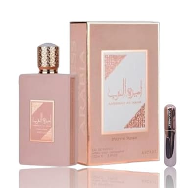 Perfume Ameerat Al Arab Prive Rose (ORIGINAL) Princess of Arabia Prive Rose Eau de Parfum Woman Oud Oriental Musk 100 ml Notas:Flor,Fruta,Almizcle+REGALO Atomizador 5 ml DRIKANBEST recargable