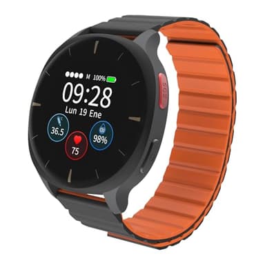 Audar E2 Reloj Emergencia Ancianos,Reloj Localizador Personas Mayores con Caídas y SOS Alerta,24/7 Presión,Ritmo Cardíaco,SpO2,Temperatura,Informe bienestar IA,Datos Vitales IoT en Panel Cloud,Sin App