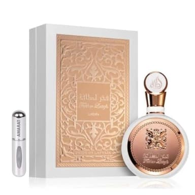 Perfume Fakhar for Women 100ML, Perfume Árabe para Mujer de Larga Duración, Eau da Parfum Importado desde Dubái, Fragancia Floral y Dulce para Mujeres Incluye Atomizador Recargable 5ML (Rose)