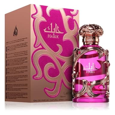 Lattafa Habik - Floral, afrutado, fresco, almizclado, Eau de Parfum, Spray, Fragancia duradera para mujer, 100 ml